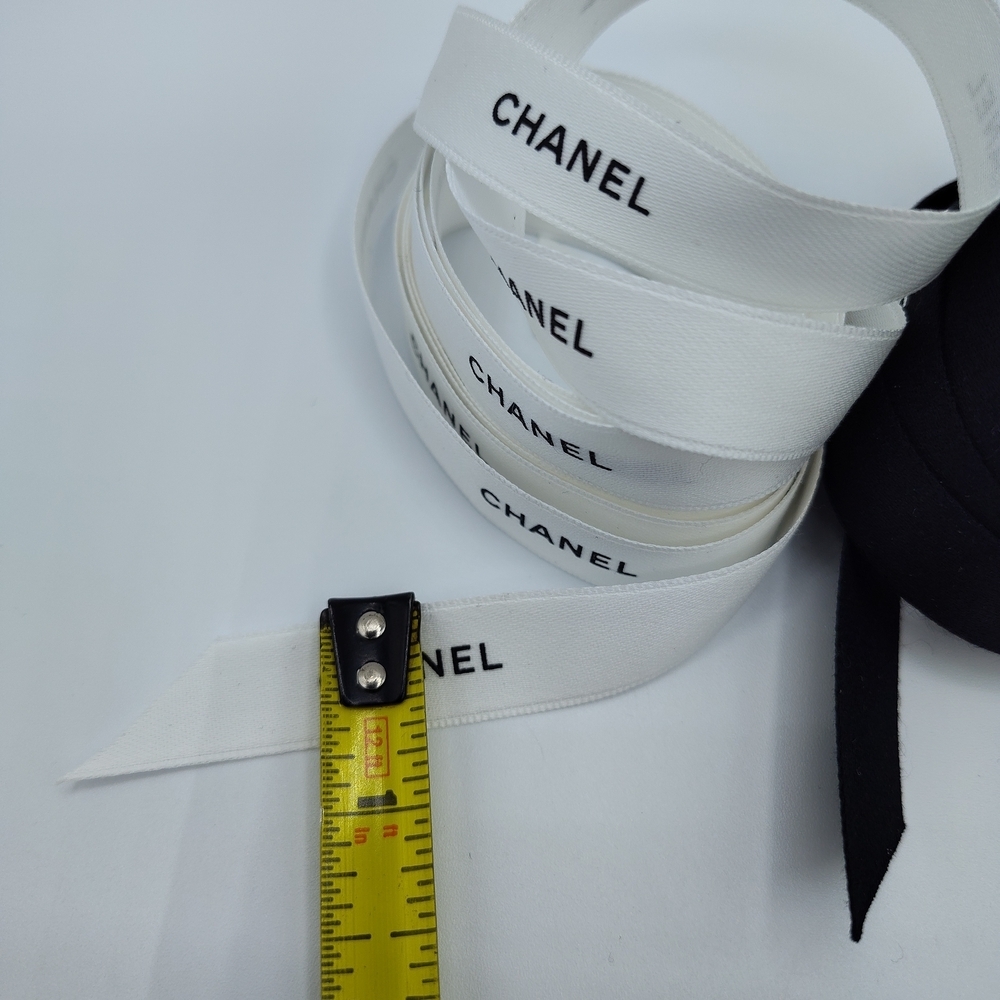 CHANEL Black & White Ribbon Lot Over 2 Yards Each Luxury Boutique Packaging NEW - Picture 3 of 6